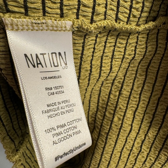 NATION LTD Bianca 80’s Smocked Tee - Picture 6 of 7